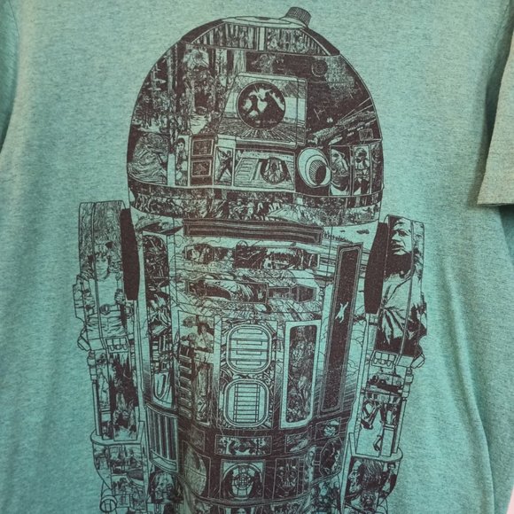 Unisex Fifth Sun R2-D2 green shirt - Picture 2 of 4